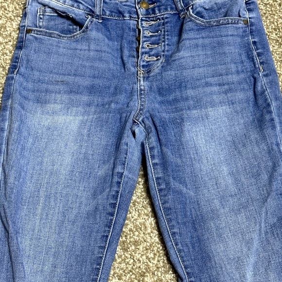 D. Jeans Exposed Button-Fly Denim Jeans Blue High-Rise Women’s Size 8 - Picture 5 of 12